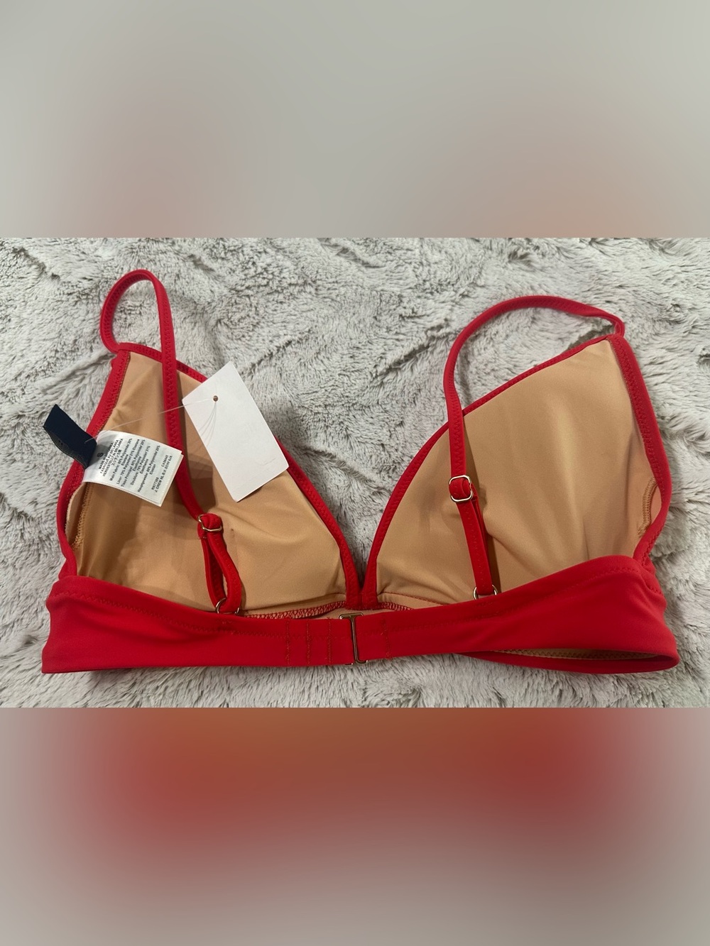 J. Crew Factory red ruffle french bikini top size small - Picture 8 of 13